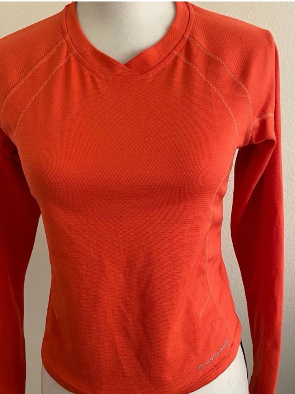 lululemon athletica Women’s Long-Sleeve V-Neck Performance Top in Bright Orange